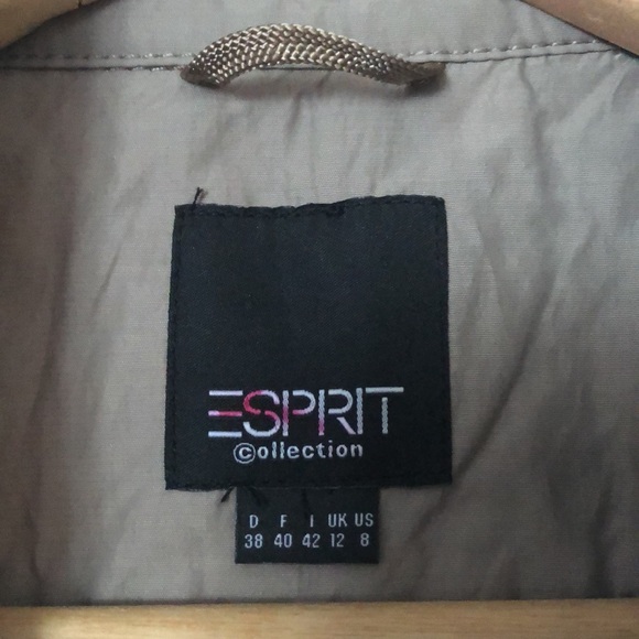 Esprit collection, Us8, crash-look Trenchcoat& belt& shoulder straps, well made - Picture 3 of 10